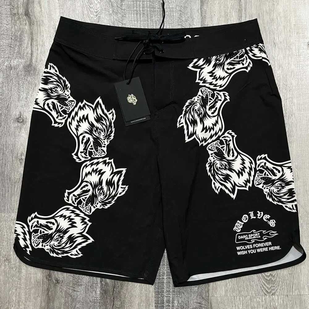 NWT Darc Sport Wish You Were Here Stage Shorts Wolves Forever Board Shorts Sz 32